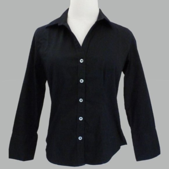 Banana Republic SP Black Women's Button Down Shirt - Picture 1 of 4